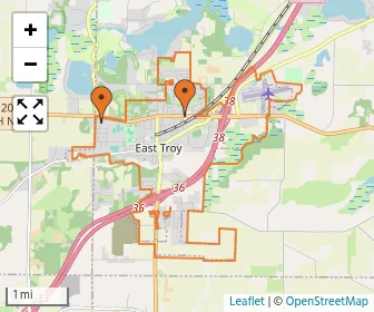 Area schools map